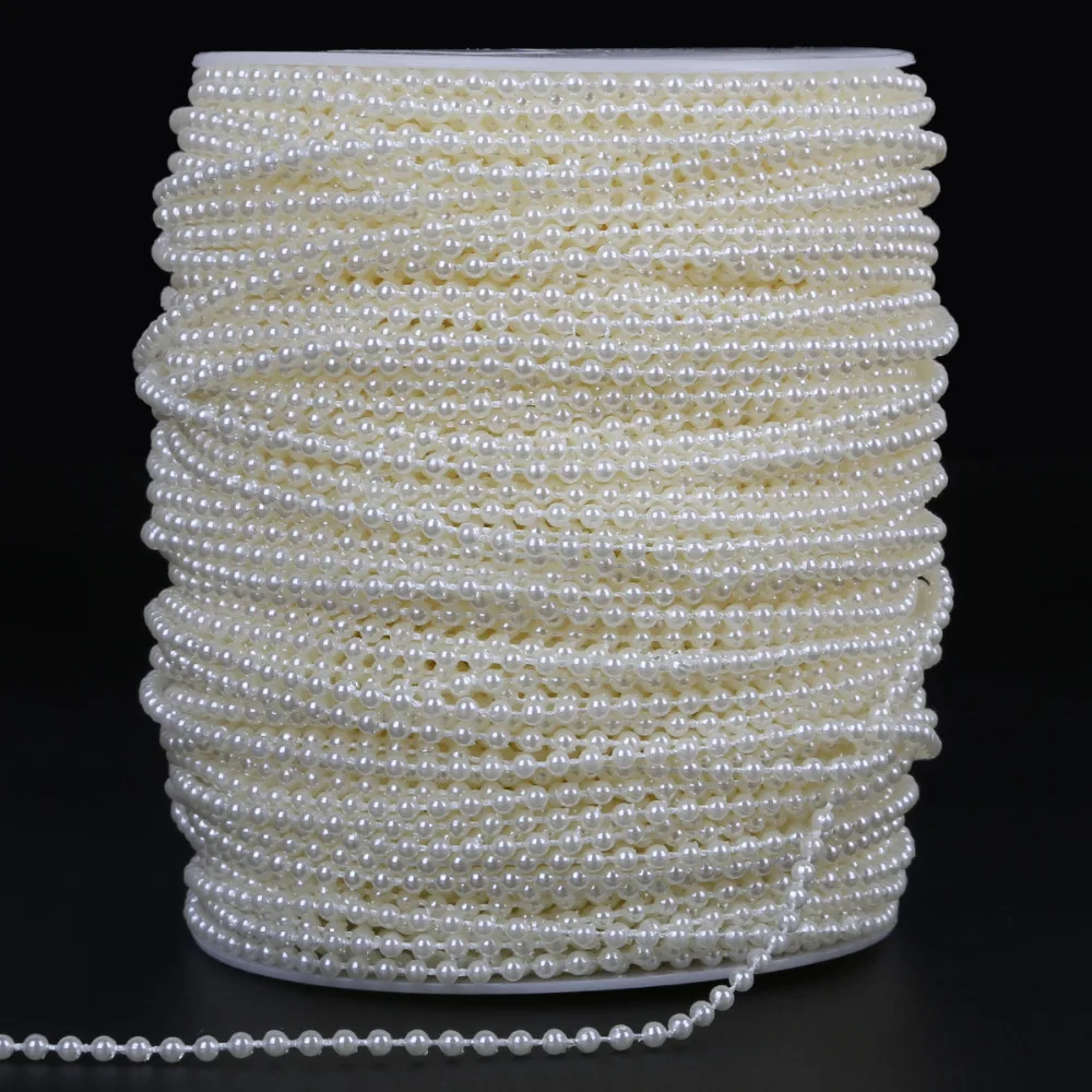 2 row 3 mm 6 mm,8 mm beads pearl Flatback string sewing trim wedding,4 mm 