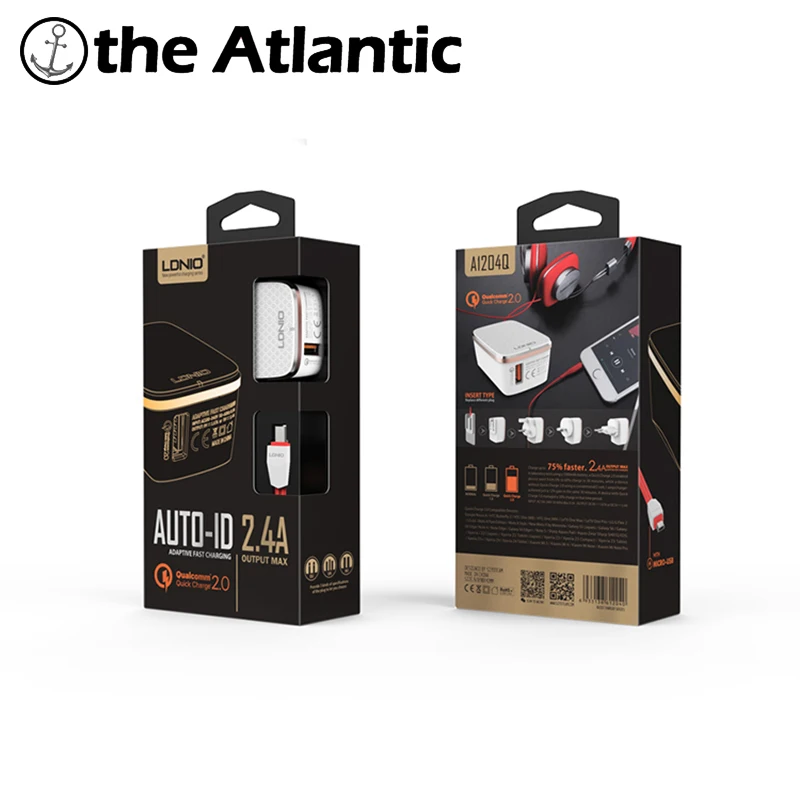 

LDNIO A1204Q 1 USB Plug 5V 2.4A Quick Charger US EU UK AU Power Socket Smart Allot Required Current For iPhone iPad Samsung