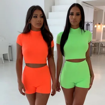 

Women Tracksuit Solid Clothes Set Running Fitness Jogging T-shirt Leggings Sports Suit Gym Sportswear Workout Clothes S-L