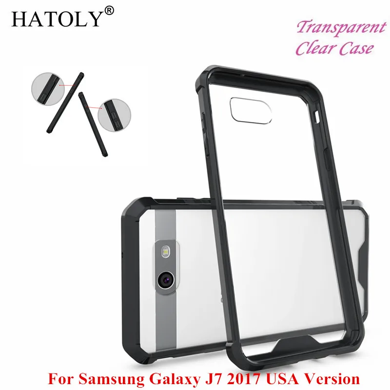 Чехол HATOLY для samsung Galaxy J7 2017 цветной прозрачный чехол J727 Fundas |