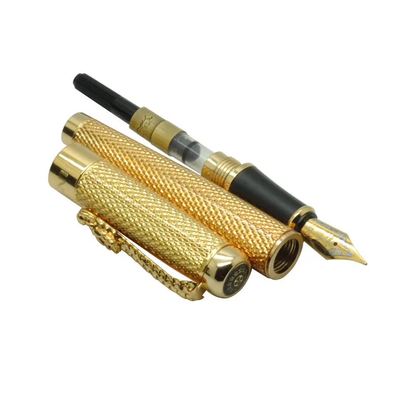 Jinhao1200 роскошный золотой дракон зажим авторучка М перо 0,7 мм Металлические чернила ручки для письма бизнес подарок офисные ручки