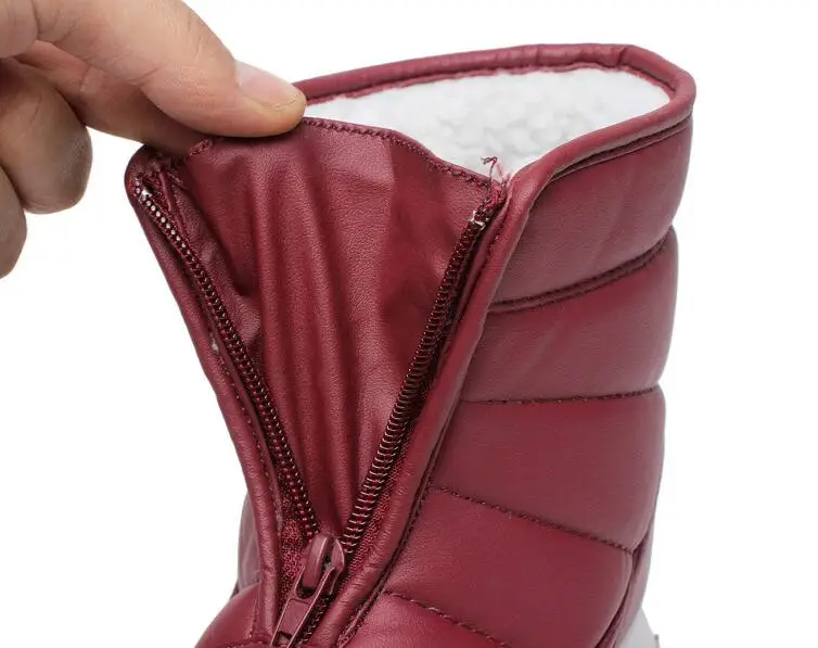 COVOYYAR/женские ботинки с меховой подкладкой г., теплые зимние водонепроницаемые ботильоны на холодную погоду Нескользящая повседневная обувь на молнии спереди, WBS987