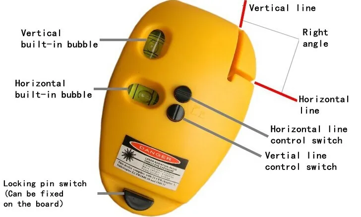 Многофункциональное лазерное измерение 2 линии лазерный уровень выравнивание углового лазерного уровня инструмент лазерной линии устройство