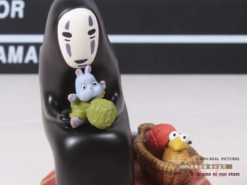 Аниме мультфильм Хаяо Миядзаки Унесенные Призраками Без лица музыкальная шкатулка ПВХ фигурка коллекция игрушка кукла 12 см