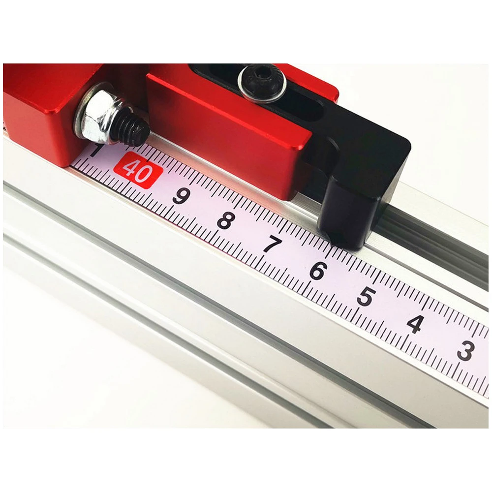 Miter Gauge 75mm Height With T-tracks Stop Table Saw Aluminium Profile 75mm Height T-tracks Stopper Wood Working Tool