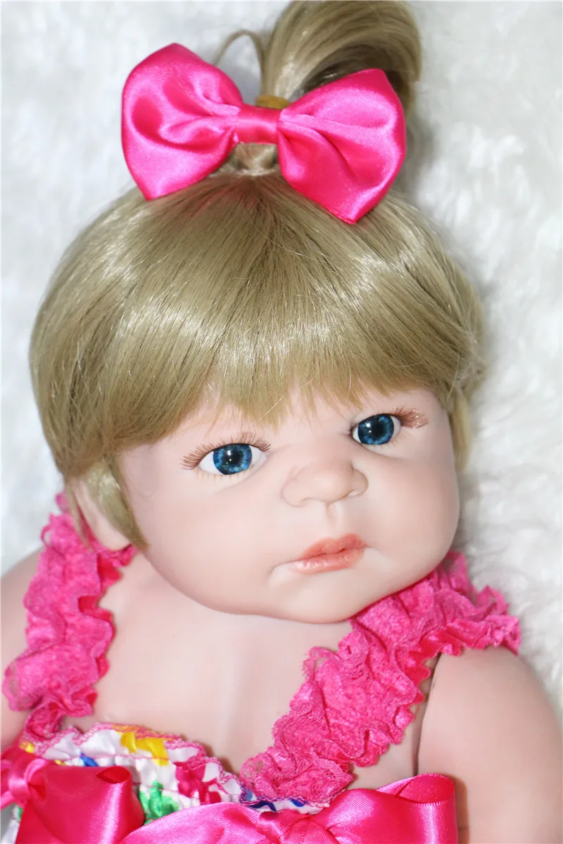 22" full silicone reborn baby dolls best children girls ...