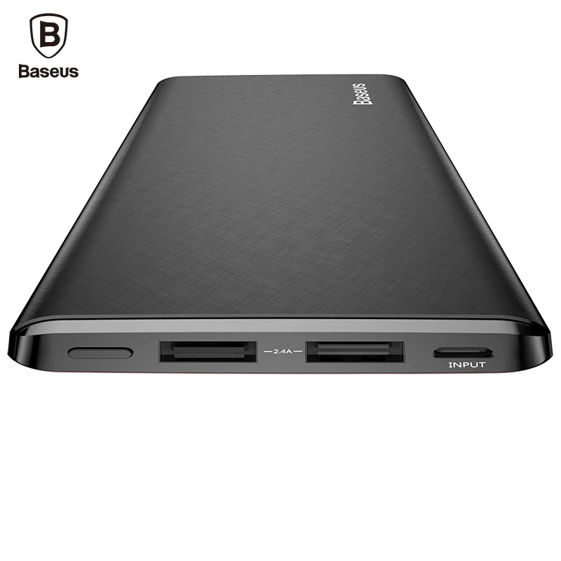Baseus 10000mAh Power Bank For IPhone Xiaomi Mi Ultra Slim Powerbank Poverbank Mobile Phone External Battery