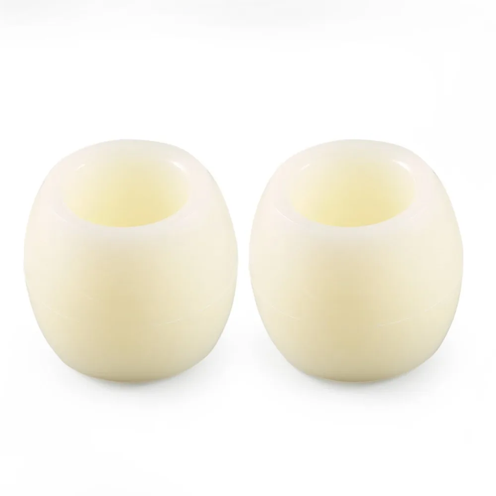 

2 Peices Paraffin Oval LED Barrel Candle Set 6 Colors 60*50mm for Parties Weddings Festivels Flameless Light Weight