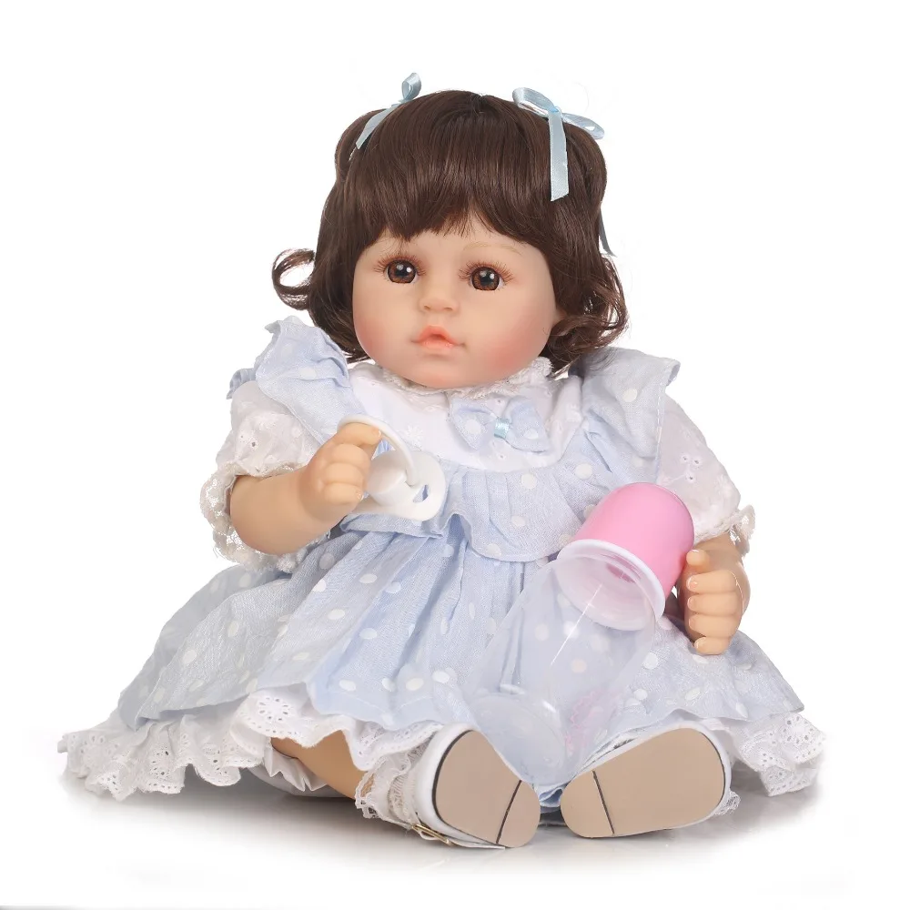 NPK 47 см куклы reborn Мягкие силиконовые виниловые Детские bebe Принцесса bonecas красивая