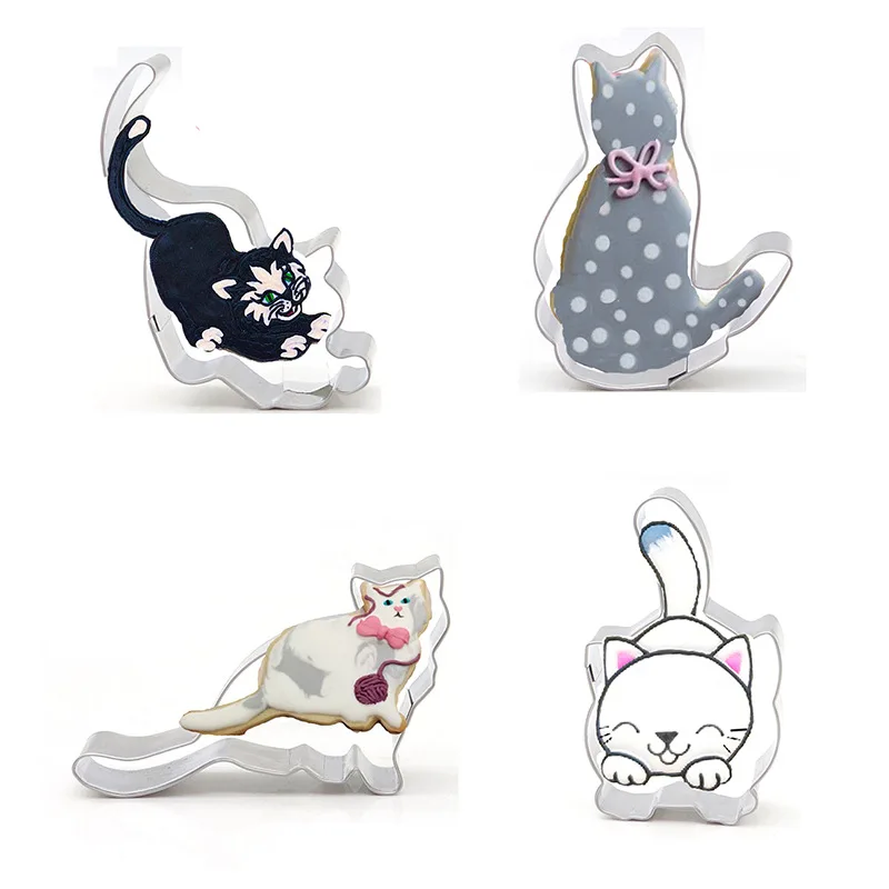 1 PCS 2019 New Arrival KECTTIO 4 Cute Cat Shapes Cookie Cutters Stainless Steel DIY Cake Tool Home Baking Supplies Hot Sale 1 PCS 2019 New Arrival KECTTIO 4 Cute Cat Shapes Cookie Cutters Stainless Steel DIY Cake Tool Home Baking Supplies Hot Sale