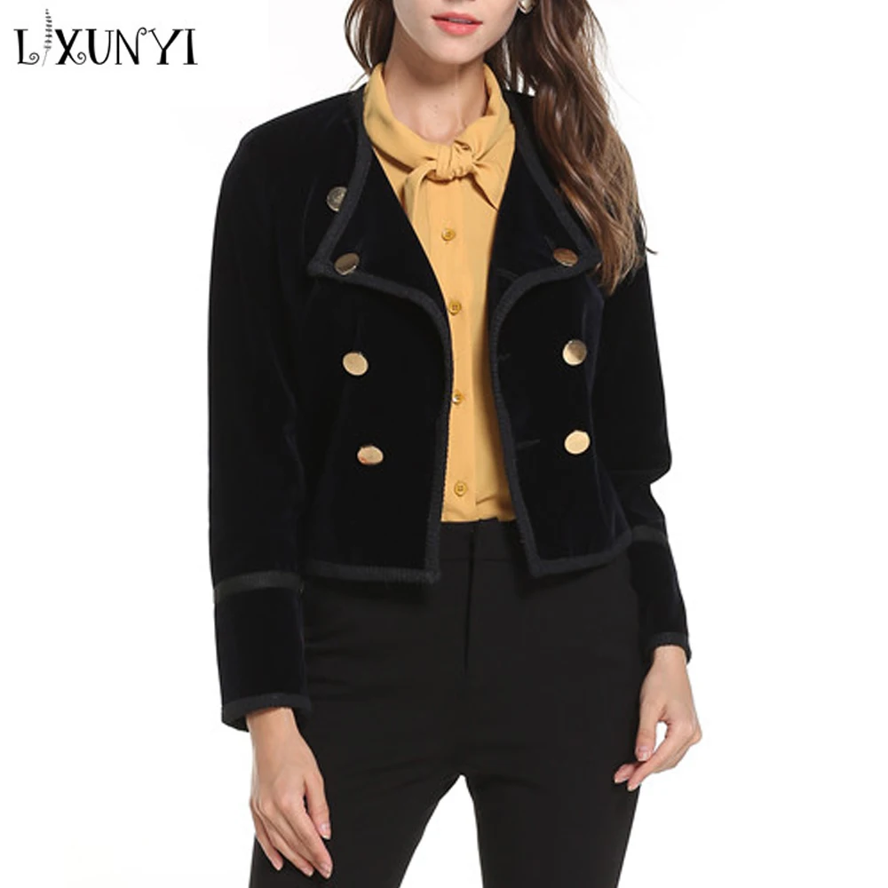 short velvet jacket womens