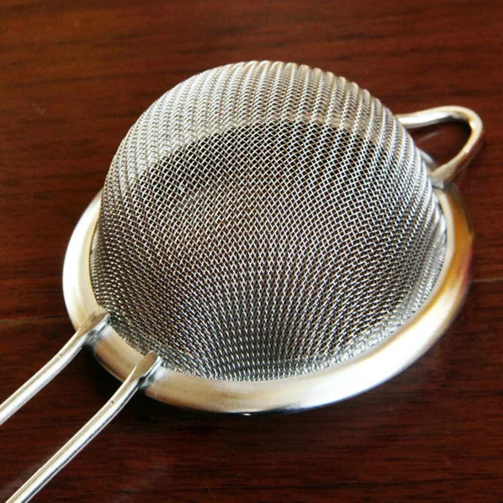Household Stainless Steel Mesh Cocktail Strainer Colander Sifter Spoon Tool Jian 