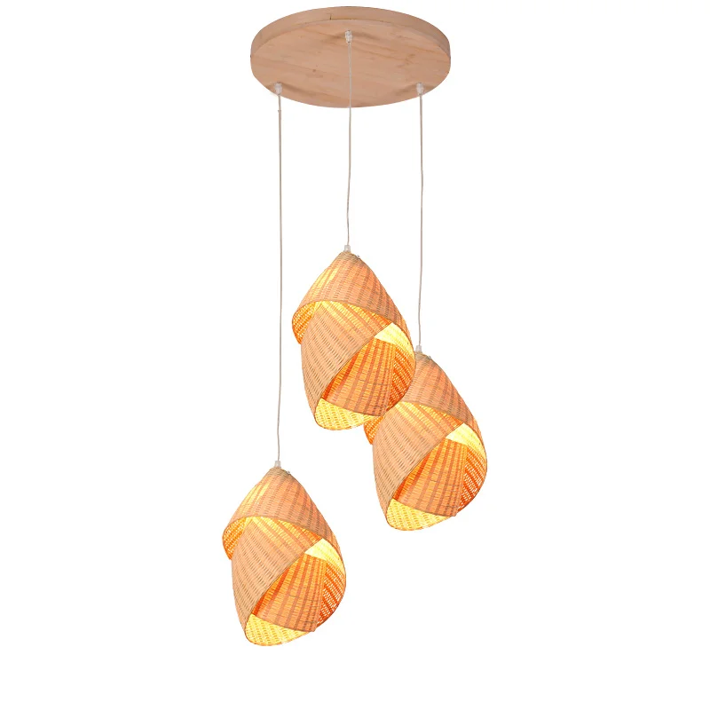 

Modern Light Wooden Chinese Restaurant Pendant Lamp 3 Head LED Chandelier Bedroom Living Room Teahouse Deco Lamp Kitchen Fixture