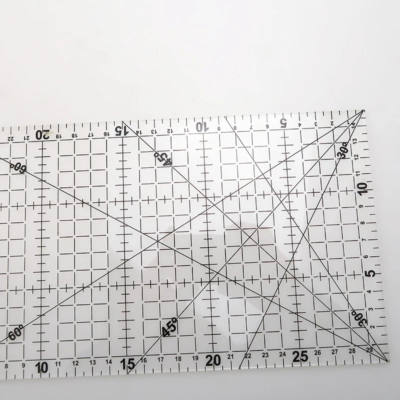 Прозрачный квадратный рисунок Лоскутная линейка точные масштабные линии для изготовления одежды Высококачественные Акриловые Швейные Инструменты 15x30 см