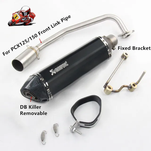 Motorcycle Full Exhaust System Slip on For Honda PCX125 PCX150 Exhaust