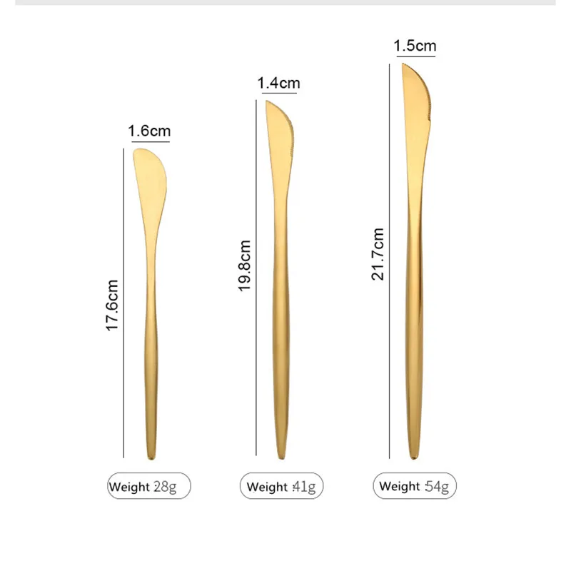 11 шт./компл. нержавеющая сталь золотой набор столовых приборов посуда набор серебряных приборов столовая ложка нож вилка прямая