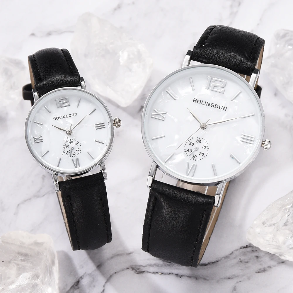 

2PCS Couple Watches Set Top Brand Causal Women Men Lovers Sports Dress Watch Female Male Clock Quartz Watch for Lovers Gift