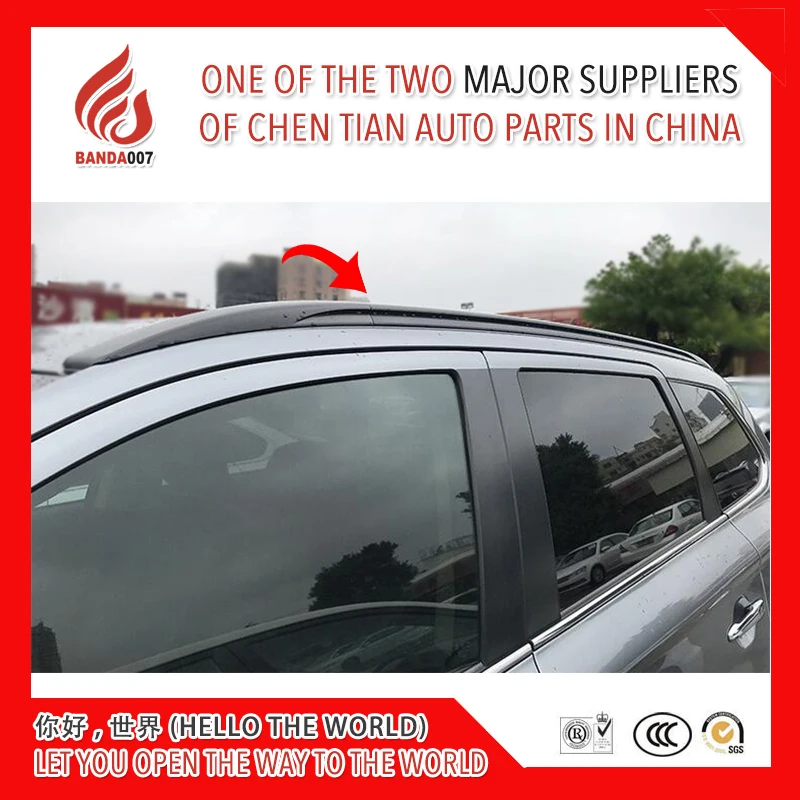 

Black silver color Aluminium alloy screw install side rail bar roof rack for outlander 2013 2014 2015 2016 2017 2018 2019