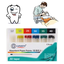 200 шт. стоматологические абсорбирующие бумажные точки стерильные смешанные размеры 15-40# для стоматологии