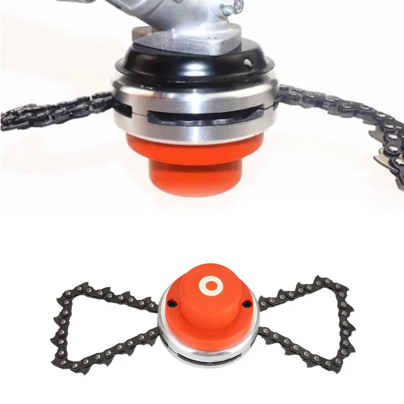 Orange 65Mn Chain Cutting Weeder Trimmer Head Practical Home Garden Bushes Mower Universal Accessories