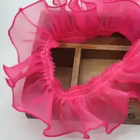 30 ヤード/ロット DIY 多色オーガンザフリルレース菌プリーツレーストリム聞けアクセサリー幅 8 センチメートルのウェディングドレス縫製アクセサリー