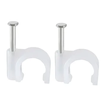 

Uxcell 500pcs Wall Mount Coax Electric Cable Wire Clip Fastener Saddle 8mm Width White for securing wire to walls, door frames
