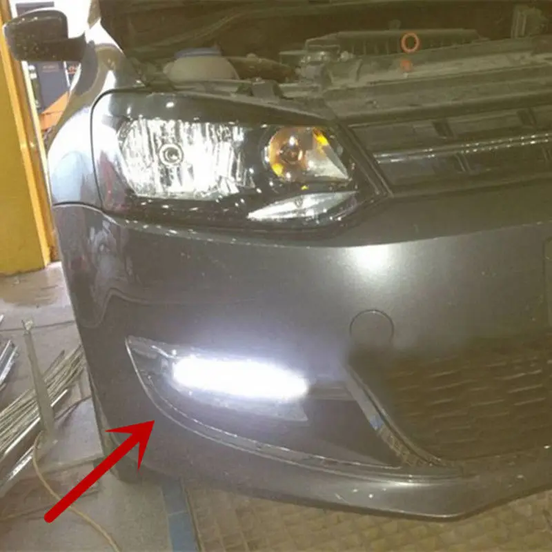 Пара Белый светодиодный дневного света DRL для Volkswagen Polo 2011-2013