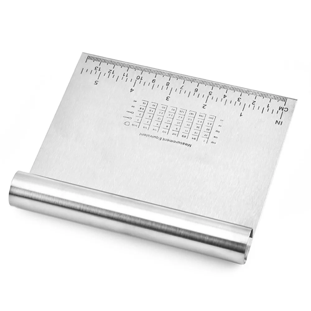 

Meijuner Pastry Cutter Stainless Steel Cutting Dough Multifunction Flour Cutter Scraper Scale Cut Dough Kitchen Tools For Home