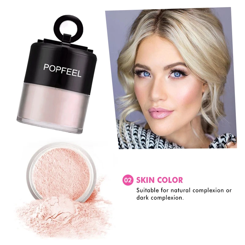 

New Popfeel Matte Loose Powder Oil Control Makeup Contour Foundation Powder 3 Colors Bright Concealer Setting Powder TSLM1
