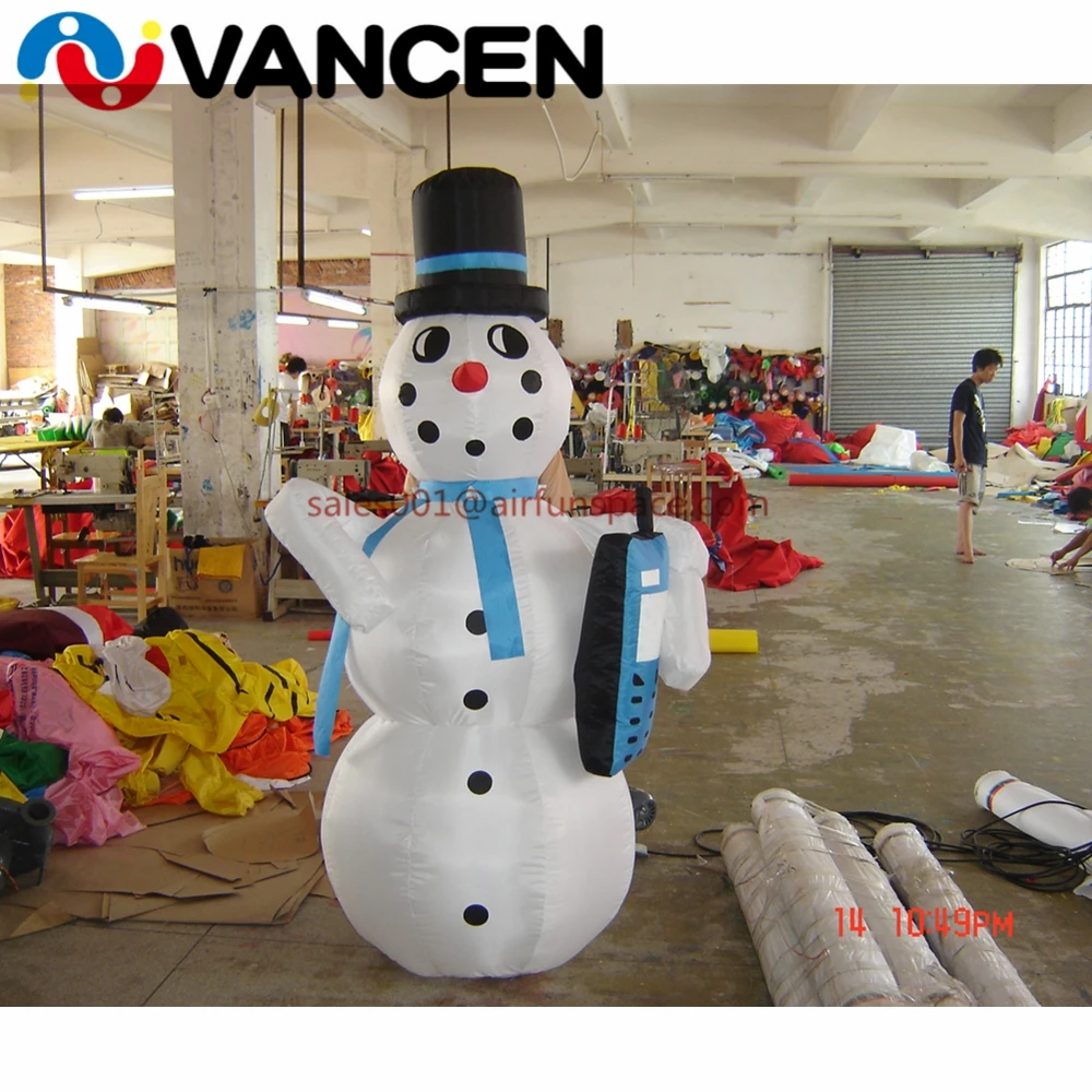 

Merry christmas mascot 2mH inflatable snowman wholesale price high quality inflatable christmas decoration for sale