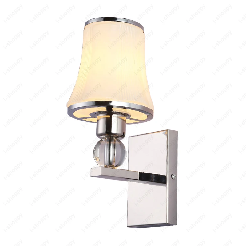 

Indoor 3W/5W/7W LED Wall Sconces Light E27 Bulb Lamp Fixture Glass Lampshade Living Room Bedroom