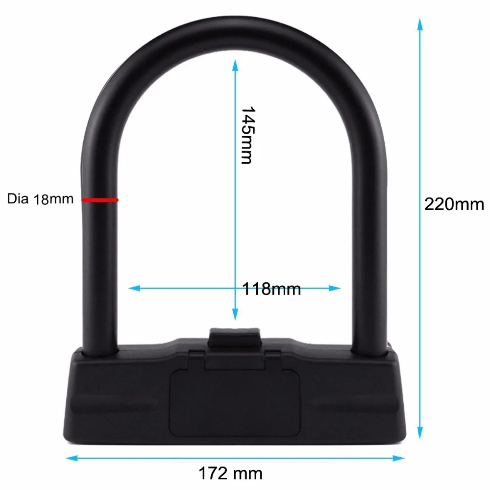 Heavy Duty 5-Digit Bicycle Bike Combination U-Lock  Bike Bicycle Motorcycle Cycling Scooter Security Steel Chain 8
