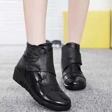 2017 Fashion Women Boots autumn and winter women snow boots ankle boots Genuine leather boots Femininas zapatos Size 35-40