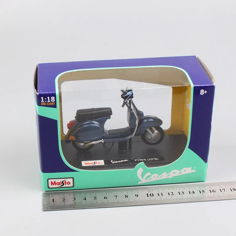 Kopen Kind 1 18 schaal merk kleine maisto Piaggio Vespa PX P 150X1978 motor scooter motorfiets straat fiets diecast auto speelgoed modellen