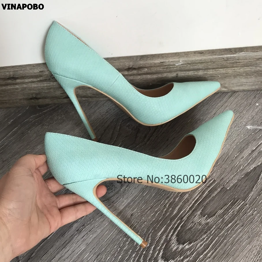 green pointed heels