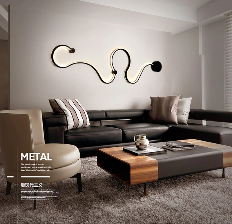 Post-modern Scandinavian modern minimalist creative wall lamp led bedside bedroom aisle corridor hotel Wall light8