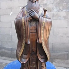 USPS в США S3378 Китайский известный классический Конфуций Kong Zi Бронза Медь Искусство Скульптура