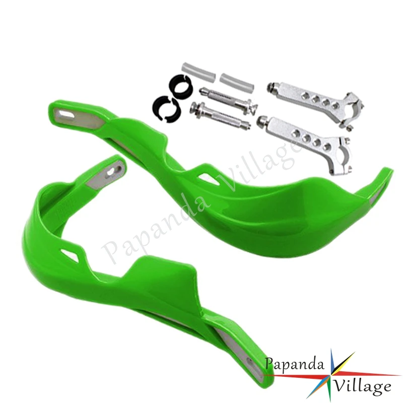 

Papanda Green Plastic Motorcycle 7/8" 1-1/8" Handguard Protector Dirt Bike Hand Guards Fitting Dual Sport for Kawasaki KLX