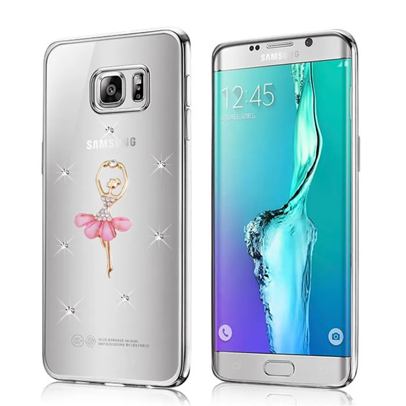 Роскошный Металлический Алмазный чехол для samsung Galaxy S6 S7 край S9 плюс A3 A5 A7 J3 J7 J5 A6 A8 Note 9 с золотым покрытием с рисунком «сделай сам»