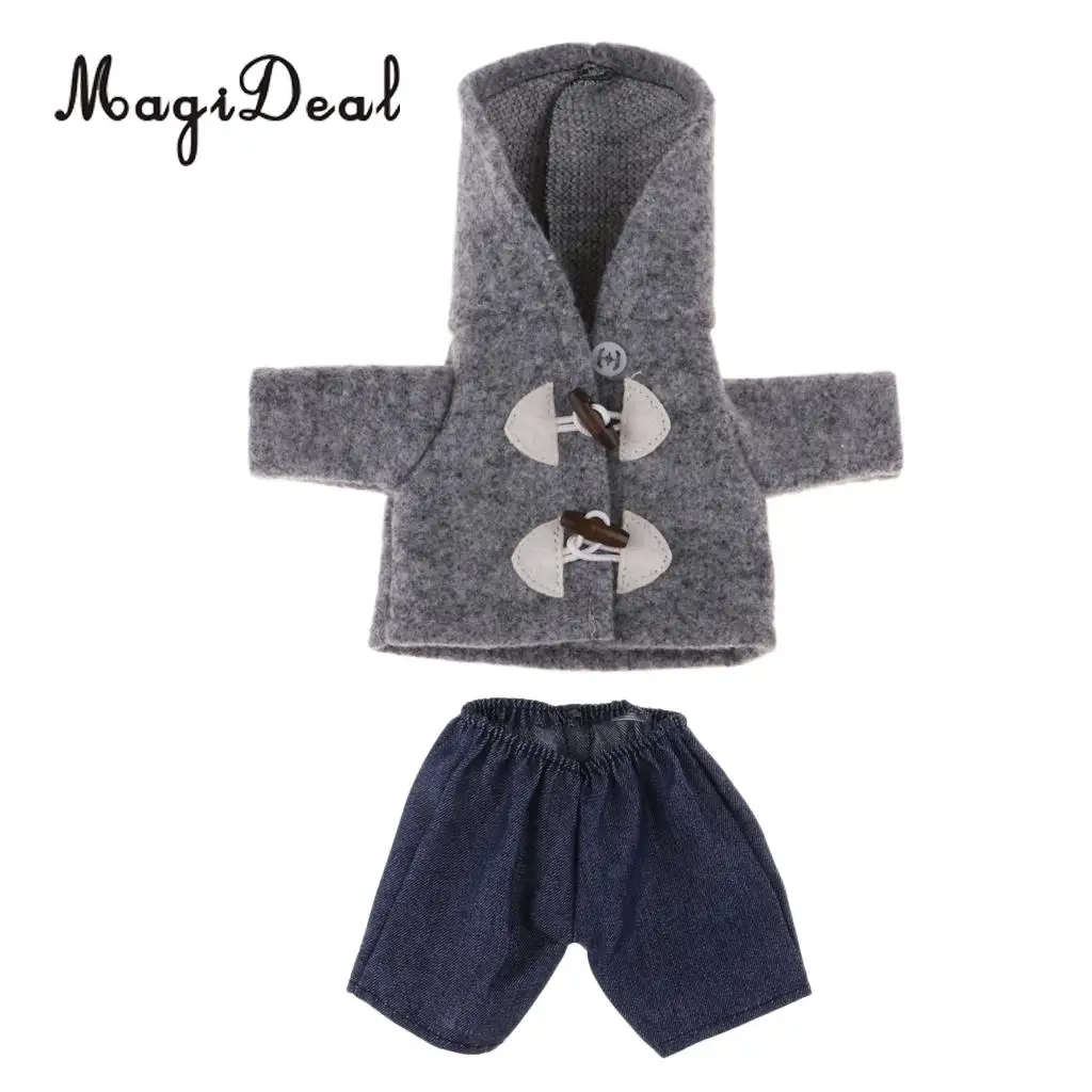 Adorable Doll Hooded Clothes Pants Set For 25cm Mellchan Girl Dolls Clothes Christmas Gifts