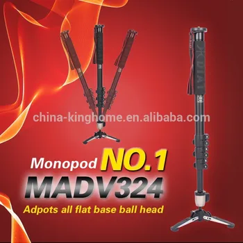 

Diat Aluminum Alloy Tripod Video Monopod with Fluid Pan Head + 3 Feet Support Unipod Holder for Canon Sony Nikon DSLR