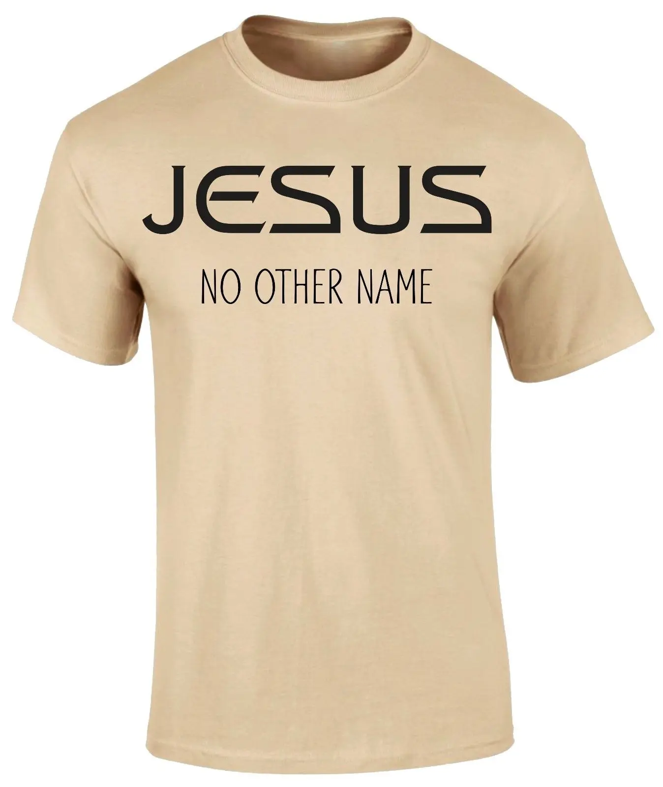 

Fashion Design Free Shipping Jesus No Other Name Christ Power Faith Prayer Religious Slogan Men's T Shirt Print Round Neck Man