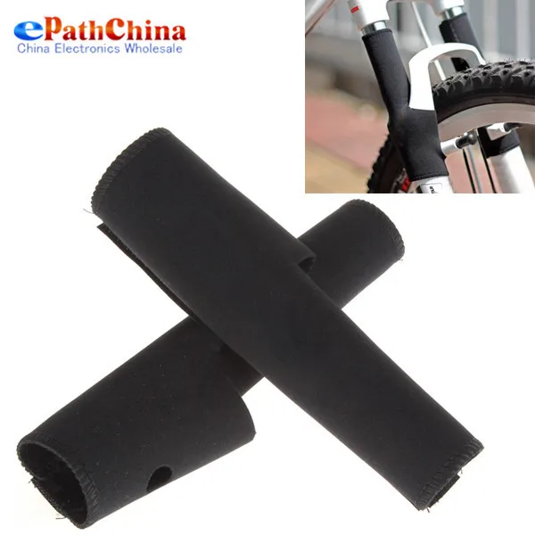 

Sales 3Pairs/Lot Fabric 2X Bicycle Front Fork Protection Bike Fork Seal - Blue + Black Color
