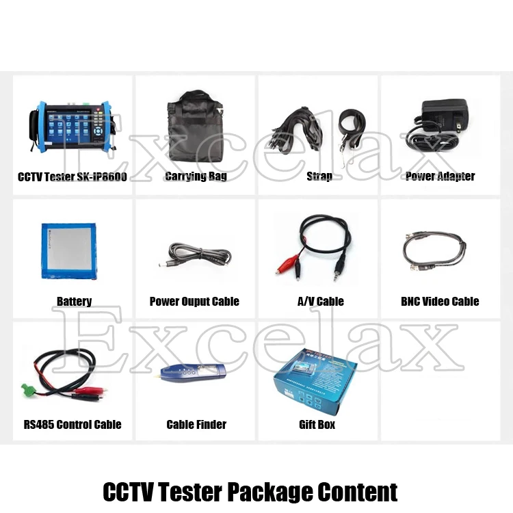 2In1 IP CVBS Analog Camera HD CCTV Tester 7 Inch LCD Touch Screen WiFi Wireless ONVIF PoE TDR Optic Power Multimeter
