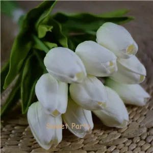 Tulipanes negros artificiales, flores artificiales de PU de tacto Real para  decoración de ramo, decoración de boda y hogar, 30 Uds. - AliExpress Hogar  y jardín