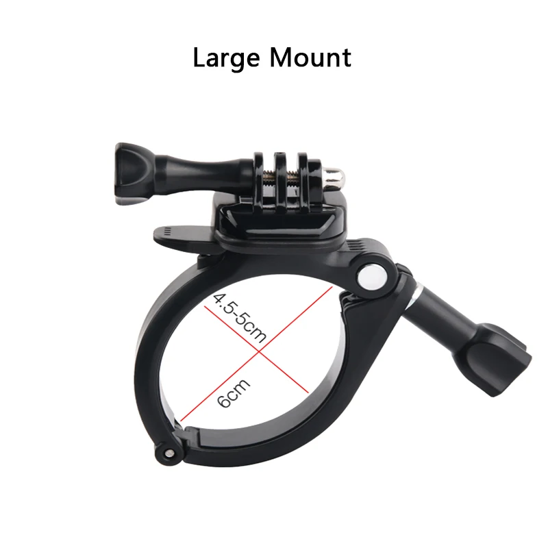Black Action Camera Bike Mount Bicycle Handlebar Clamp 360° Rotary for Gopro