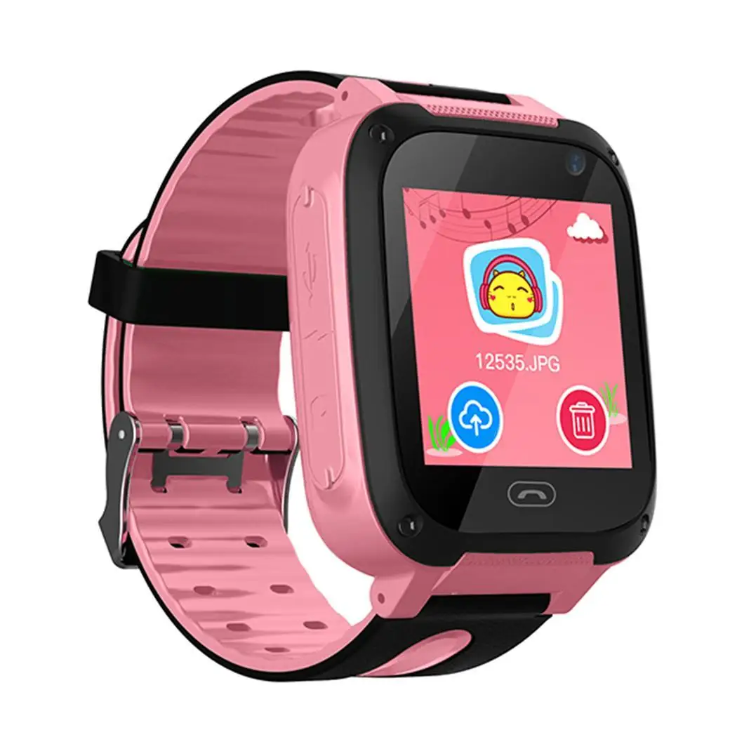 

Children Smart Watch Touch Screen Positioning Camera 430mAh 30W pixels Student ABS Wristwatch Square IPX7
