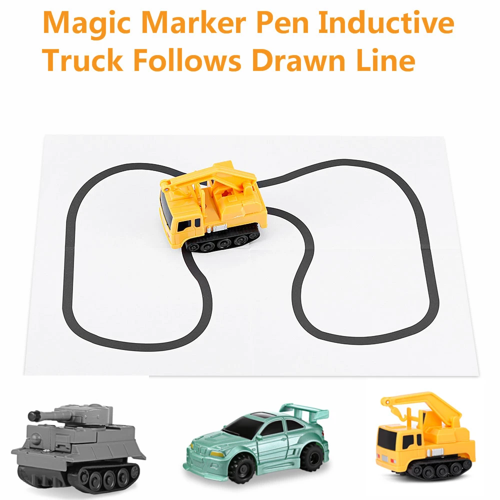 truck that follows drawn line