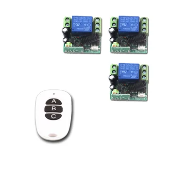 

Special Design DC12V Mini 1CH RF Wireless Remote Control Switch System 3 Receiver & 1Transmitter Smart Home