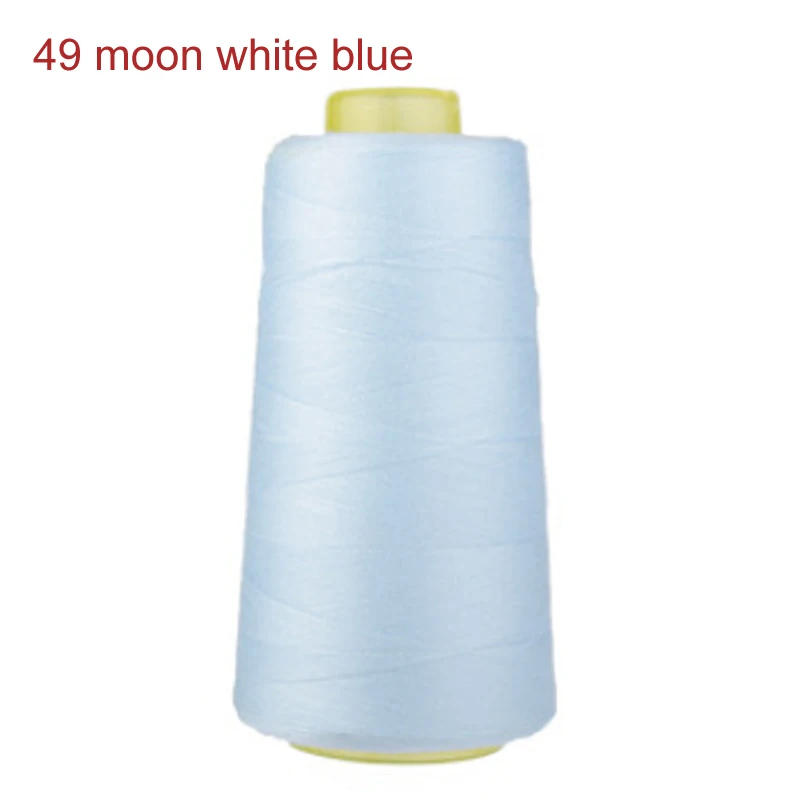 Платье рубашка Вышивание интимные аксессуары 3000 ярдов Длина промышленная нить для шитья машина полиэстер нитки Многоцветный 40 s/2 нитки - Цвет: 49 moon white blue